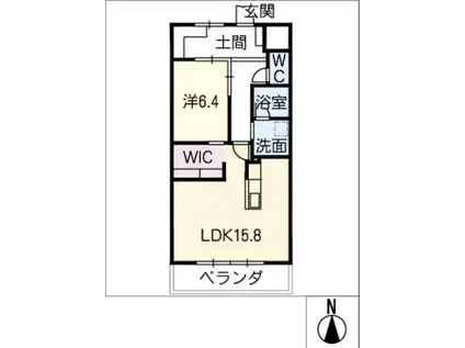 GRAN R TATSUMI(1LDK/5階)の間取り写真