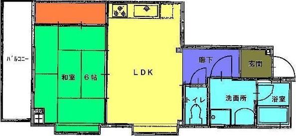 プロスパータナカ(1LDK/3階)の間取り写真