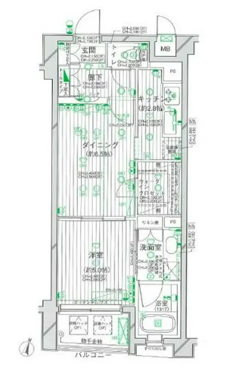 デュオ・スカーラ学芸大学 2階階 間取り