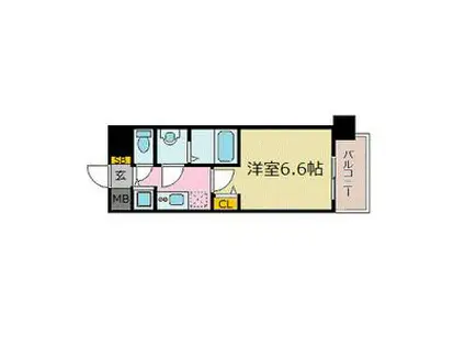 プレサンス名古屋STATIONフレア(1K/10階)の間取り写真