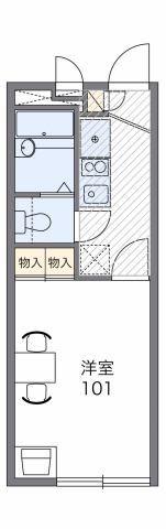 レオパレスブルースカイ 阿久和(1K/2階)の間取り写真