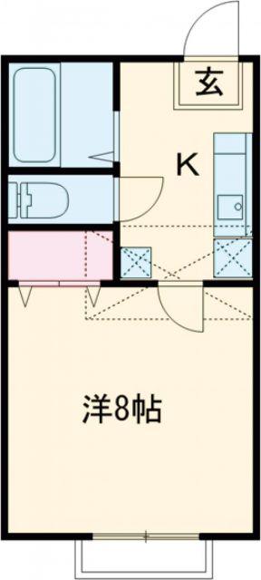 ホープハイツ(1K/1階)の間取り写真