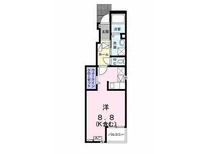 メゾン・ド・プルミエール(ワンルーム/1階)の間取り写真