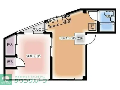 ちば家ビル(1LDK/3階)の間取り写真