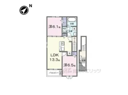 キング・ヒルズⅠ(1LDK/1階)の間取り写真