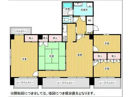 ライオンズマンション上通(4LDK/10階)の間取り写真