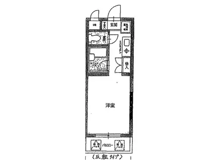 ベルドゥムール草加金明(ワンルーム/2階)の間取り写真