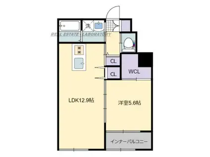 GROWTH TSUNEHISA(1LDK/1階)の間取り写真