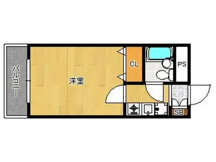 ダイレイキュービック VII(1K/1階)の間取り写真