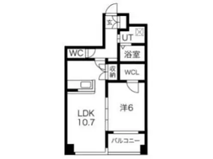 TIFFANY(1LDK/5階)の間取り写真