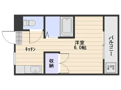 マンションIT(1K/3階)の間取り写真