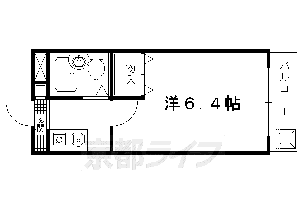 光陽マンション(1K/2階)の間取り写真