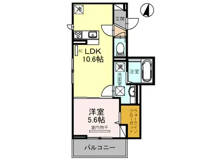 フェリーチェヴェント(1LDK/2階)の間取り写真