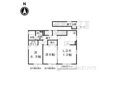 メゾン フローラル(2LDK/2階)の間取り写真