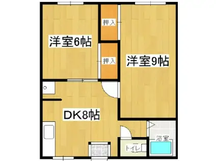 エクセレント翔II(2DK/2階)の間取り写真