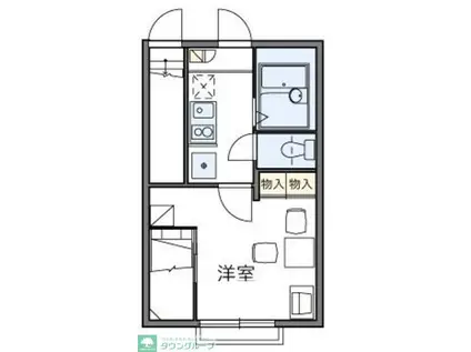 レオパレスライブリィスターII(1K/1階)の間取り写真