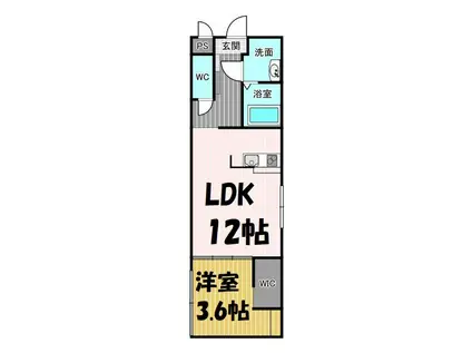 AMIRL PREMIER SHINSAKAEII(1LDK/1階)の間取り写真