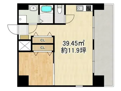 MODERN PALAZZO諫早駅前(1LDK/3階)の間取り写真