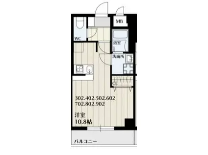 平安メゾン(ワンルーム/5階)の間取り写真