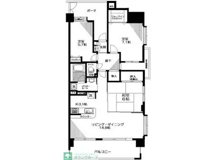 日神パレステージ吹上(3LDK/4階)の間取り写真