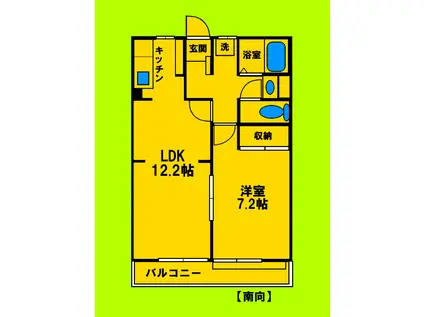 コーポパインヒル(1LDK/1階)の間取り写真