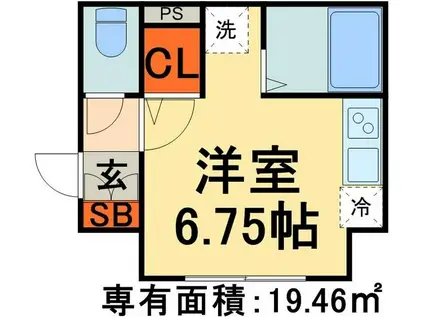 セレコーワ(ワンルーム/3階)の間取り写真