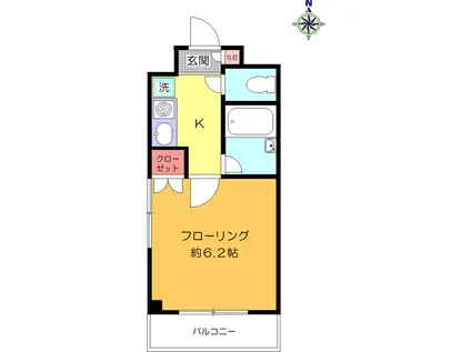 コンフォート十条(1K/1階)の間取り写真