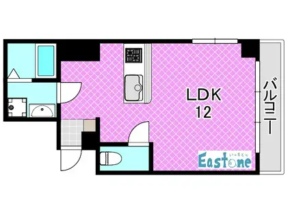 オアシスJ(ワンルーム/3階)の間取り写真