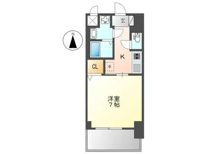 S-RESIDENCE浄心イースト(1K/10階)の間取り写真