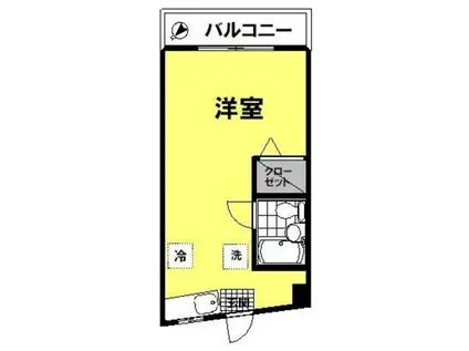 広瀬ビル(ワンルーム/2階)の間取り写真
