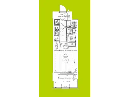 エステムコート難波ウエスト-SIDEVIIIエクシーナ(1K/11階)の間取り写真