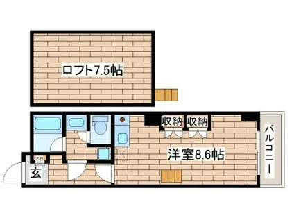 BADGE新長田(ワンルーム/5階)の間取り写真