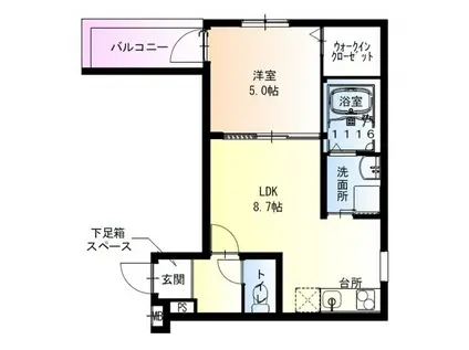 フジパレス北新金屋丁(1LDK/2階)の間取り写真