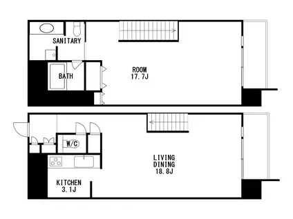レジディア東桜II(1LDK/11階)の間取り写真