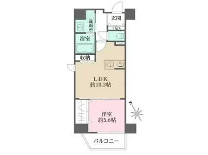 N-FLATS横浜関内II(1LDK/9階)の間取り写真