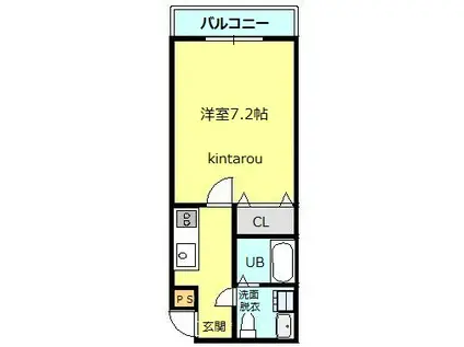 マリンズホーム(1K/1階)の間取り写真