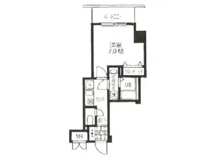 クレミエ ヒロイ(1K/8階)の間取り写真