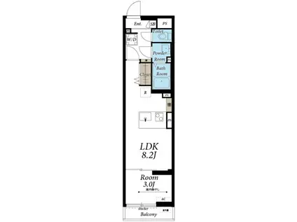 グレイス所沢(1LDK/2階)の間取り写真