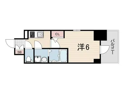 クレール十条(1K/2階)の間取り写真