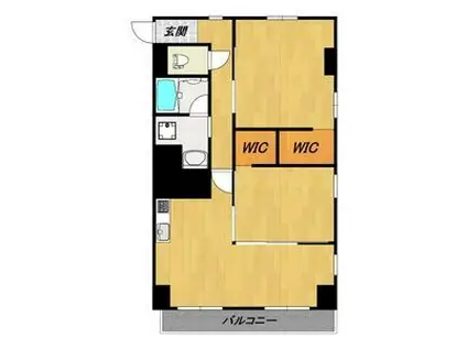 フジハイツ(2LDK/6階)の間取り写真