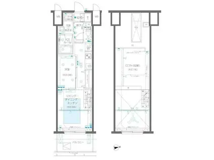 ズーム新宿御苑前 (1LDK/12階)の間取り写真