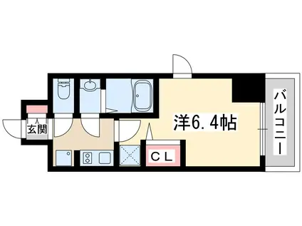 エステムコート新大阪12オルティ(1K/11階)の間取り写真