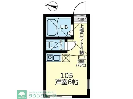 ユナイト白楽ミーシア(ワンルーム/1階)の間取り写真