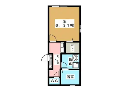 MAISONDELAPOMME(1K/3階)の間取り写真