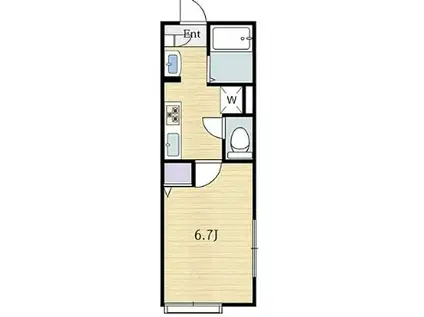 FLAT.NEO 明大前(1K/1階)の間取り写真