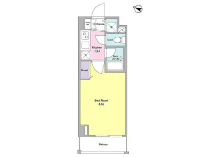 コンフォリア文京白山(1K/2階)の間取り写真