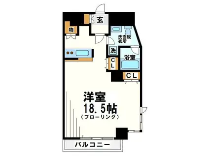 つつじヶ丘エクセルハイツIV(ワンルーム/9階)の間取り写真