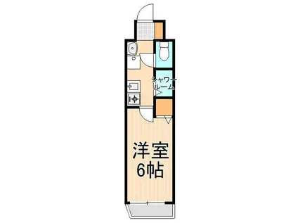 フランシオン北千住(1K/1階)の間取り写真