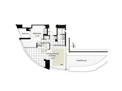 THE CONOE 代官山(1LDK/11階)の間取り写真