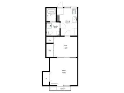 ハイツ近江(2DK/2階)の間取り写真